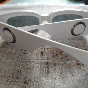 Versace White Sunglasses with Black Accents